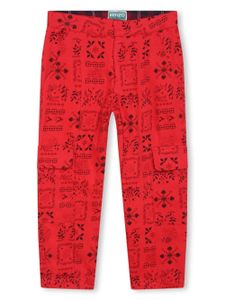 Kenzo Kids pantalon Festive à coupe droite - Rouge