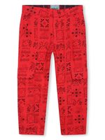 Kenzo Kids pantalon Festive à coupe droite - Rouge - thumbnail