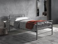 Bed FASANO 90x200 cm metaal grijs - thumbnail