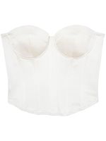 Fleur Du Mal bustier en soie à encolure cœur - Blanc - thumbnail