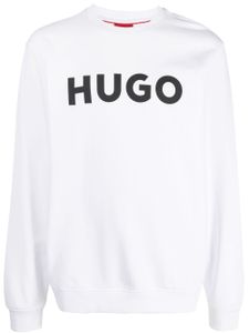 HUGO sweat en coton à logo imprimé - Blanc