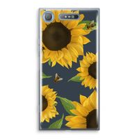 Sunflower and bees: Sony Xperia XZ1 Transparant Hoesje - thumbnail