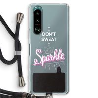 Sparkle quote: Sony Xperia 5 III Transparant Hoesje met koord