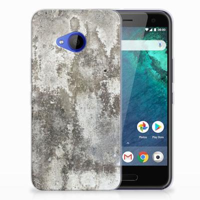 HTC U11 Life TPU Siliconen Hoesje Beton Print