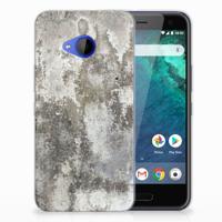 HTC U11 Life TPU Siliconen Hoesje Beton Print