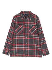 Barbour Kids chemise en coton à carreaux - Gris