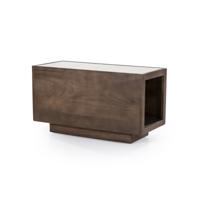 Eleonora Salontafel Hazel Mangohout en marmer, 79 x 35cm - Bruin - thumbnail