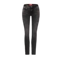 Street One slim fit jeans York antraciet bleached