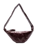 LEMAIRE sac à bandoulière demi-lune en cuir - Marron - thumbnail