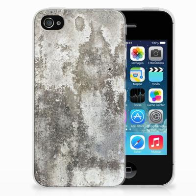 Apple iPhone 4 | 4s TPU Siliconen Hoesje Beton Print