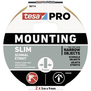 tesa Mounting PRO Schmal 66714-00000-00 Montagetape Wit (l x b) 10 m x 9 mm 2 stuk(s)