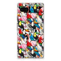 Google Pixel 6A TPU Hoesje Birds - thumbnail