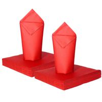 Feest servetten - 32x - rood - 3 laags - 33 x 33 cm - thumbnail