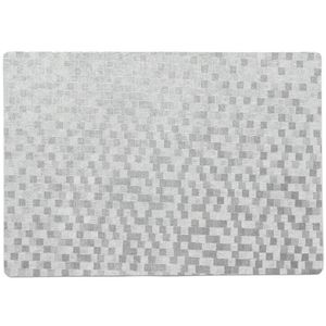 Stevige luxe Tafel placemats Stones zilver 30 x 43 cm