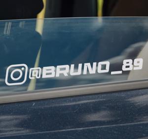 Autosticker instagram tekst