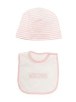 Moschino Kids chapeau en coton à logo brodé - Rose