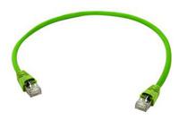 Telegärtner L00005A0055 RJ45 Netwerkkabel, patchkabel CAT 6A S/FTP 10.00 m Groen Vlambestendig, Snagless, Pair afscherming, Afgeschermd (dubbel), UL