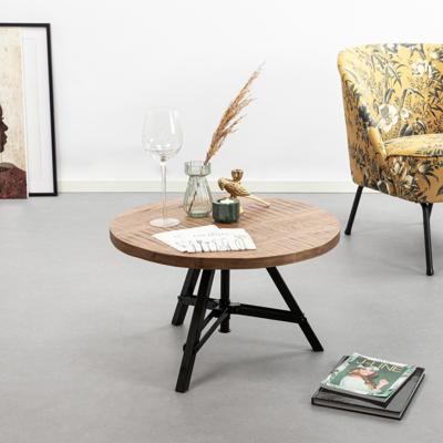 By-Boo Salontafel Discus 60x60 - Bruin/Zwart - Rond By-Boo Salontafel Discus 60x60 - Bruin/Zwart - Rond