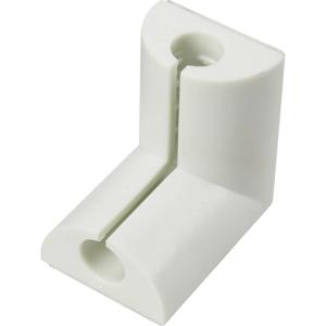 TRU COMPONENTS Kabelclip 1226938 Bundel-Ø (bereik) 8 mm (max) Voor hoekmontage Wit 1 stuk(s)