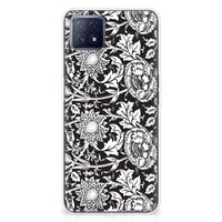 OPPO A53 5G | OPPO A73 5G TPU Case Black Flowers - thumbnail