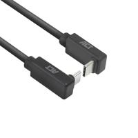 ACT USB C hoekkabel 1m, PD 60W USB C haakse stekker 90 graden, boven/onder naar boven/omlaag, 10 Gbps gegevenssnelheid, videoresolutie 4K @60Hz USB Type C videokabel, datakabel, oplaadkabel - AC7477