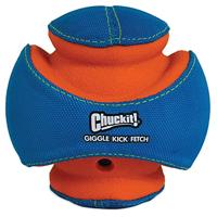 Chuckit! Giggle Kick Fetch Small Hondenbal, kauwspeelgoedbal voor honden, produceert interessante geluiden, maat S, diameter 14 cm