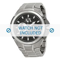 Armani horlogeband AX-1039 Staal Zilver 27mm