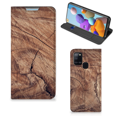Samsung Galaxy A21s Book Wallet Case Tree Trunk