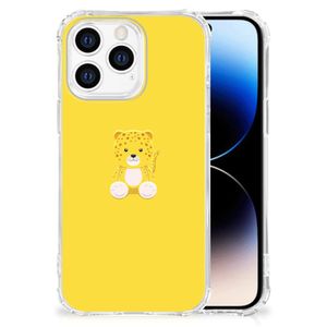 iPhone 14 Pro Stevig Bumper Hoesje Baby Leopard