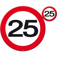 8x Stuks 25 Jaar Placemats/onderzetters Feestartikelen - Placemats