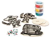 Foam Clay houten themaset Piraten voor decoratie 10 delig