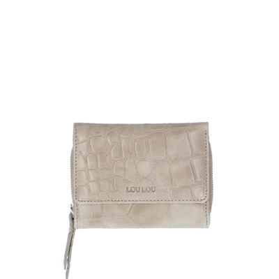 LouLou Essentiels Vintage Croco Silver Wallet Small Taupe LouLou Essentiels Vintage Croco Silver Wallet Small Taupe