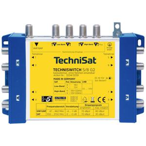 TechniSat Techniswitch 5/8 G2, DC-NT Satelliet multiswitch Ingangen (satelliet): 5 (4 satelliet / 1 terrestrisch) Aantal gebruikers: 8