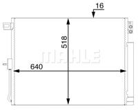 Condensor, airconditioning MAHLE, u.a. für Jeep, Dodge - thumbnail