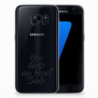 Samsung Galaxy S7 Siliconen hoesje met naam Heart Smile