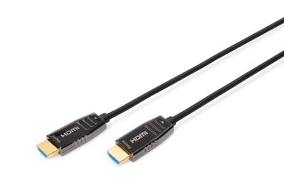 Digitus AK-330126-100-S HDMI-kabel HDMI Aansluitkabel HDMI-A-stekker, HDMI-A-stekker 10.00 m Zwart 8K UHD, Afgeschermd (dubbel)