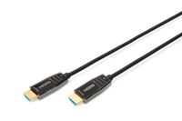 Digitus AK-330126-100-S HDMI-kabel HDMI Aansluitkabel HDMI-A-stekker, HDMI-A-stekker 10.00 m Zwart 8K UHD, Afgeschermd (dubbel) - thumbnail