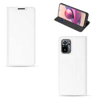 Xiaomi Redmi Note 10 4G Stand Case Hoesje Wit met Pashouder - thumbnail