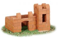 Teifoc bouwdoos kasteel/pennenhouder junior steen bruin