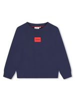 HUGO KIDS sweat à patch logo - Bleu