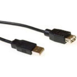 ACT USB 2.0 verlengkabel USB A male - USB A female zwart