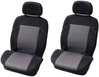 Carpoint stoelhoezenset vóór Suède uni 4 delig zwart