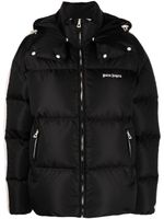 Palm Angels Track hooded puffer jacket - Noir