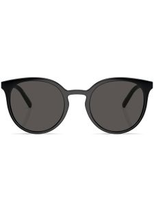 Dolce & Gabbana Eyewear lunettes de soleil rondes à logo - Noir