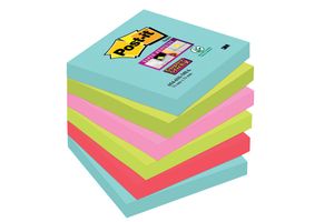 Post-it Super Sticky notes Cosmic, 90 vel, ft 76 x 76 mm, pak van 6 blokken