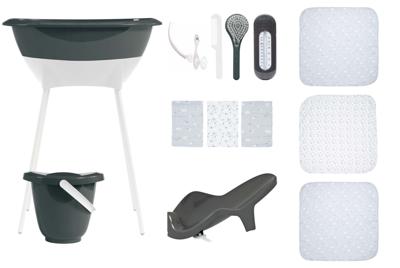Bad- en verzorgingsset Luma Hydrofiel Dark Grey/White Bad- en verzorgingsset Luma Hydrofiel Dark Grey/White