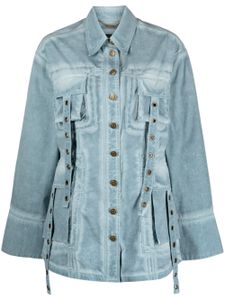 Blumarine veste à détails d'œillets - Bleu