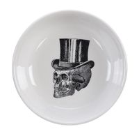 Zwart/Witte kom - Skull Design - 11 x 3cm 100m - thumbnail