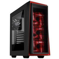 Redline RL06 Pro - Midtowermodel - ATX - geen voeding (ATX) - Zwart/Rood - USB/Audio