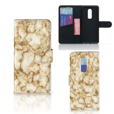 OnePlus 6 Bookcase Marmer Goud